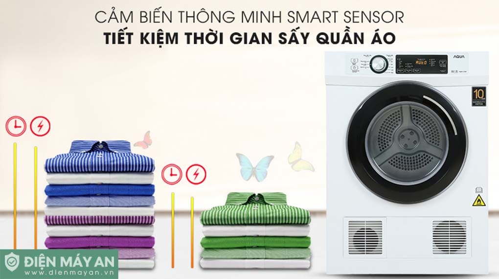 Máy sấy thông hơi Aqua 7 kg AQH-V700FW